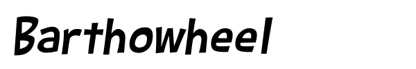 Barthowheel font preview